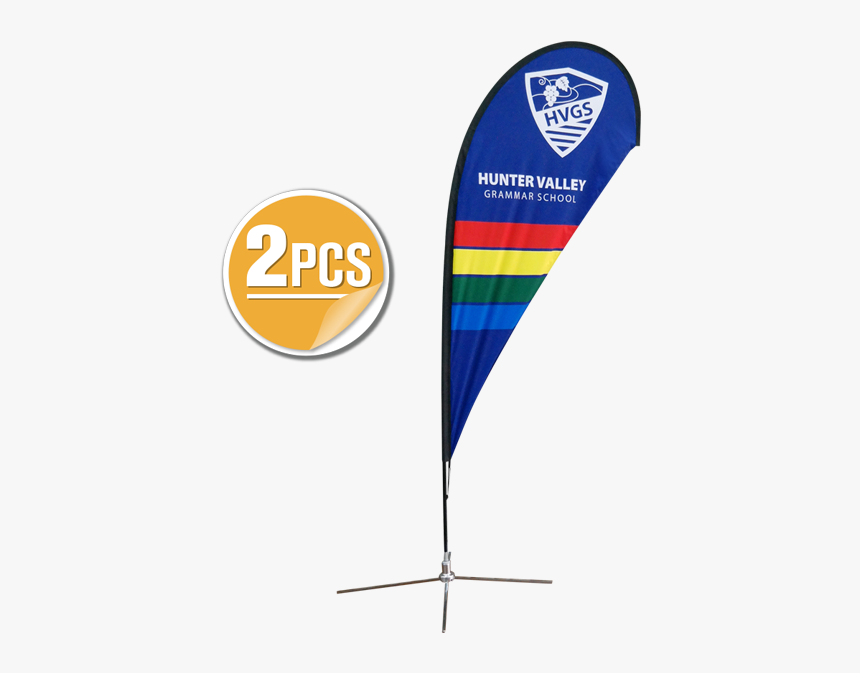 8ft Teardrop Flying Banner With Cross Base & Water - Banner, HD Png Download