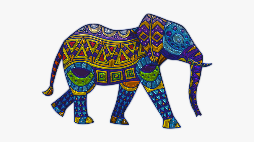 Elephant, Metallizer, Art, Glass, Factory - Indian Elephant Art Png, Transparent Png