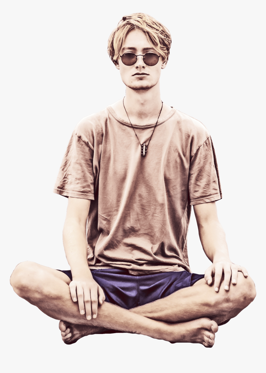 Man Sitting Meditation - Man Meditation Png, Transparent Png