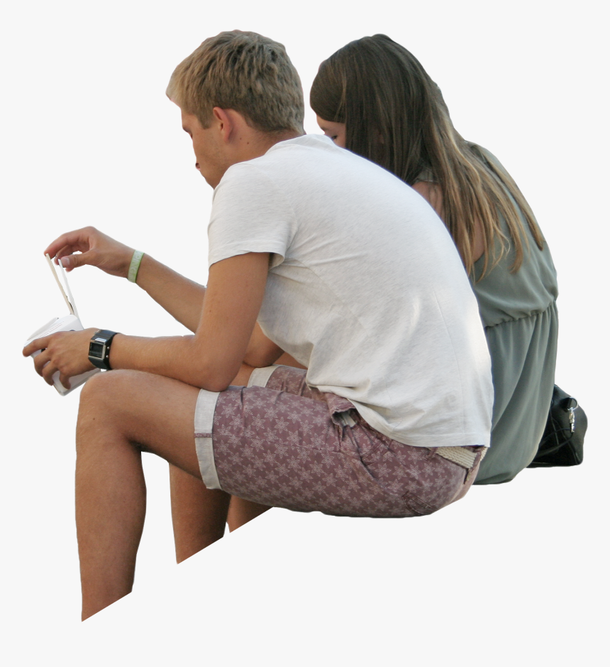 Sitting People Png - People Back Sitting Cutout, Transparent Png