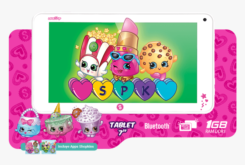 Tablet Shopkins 7 Pulgadas - Tablet Level Up 7 Shopkins, HD Png Download