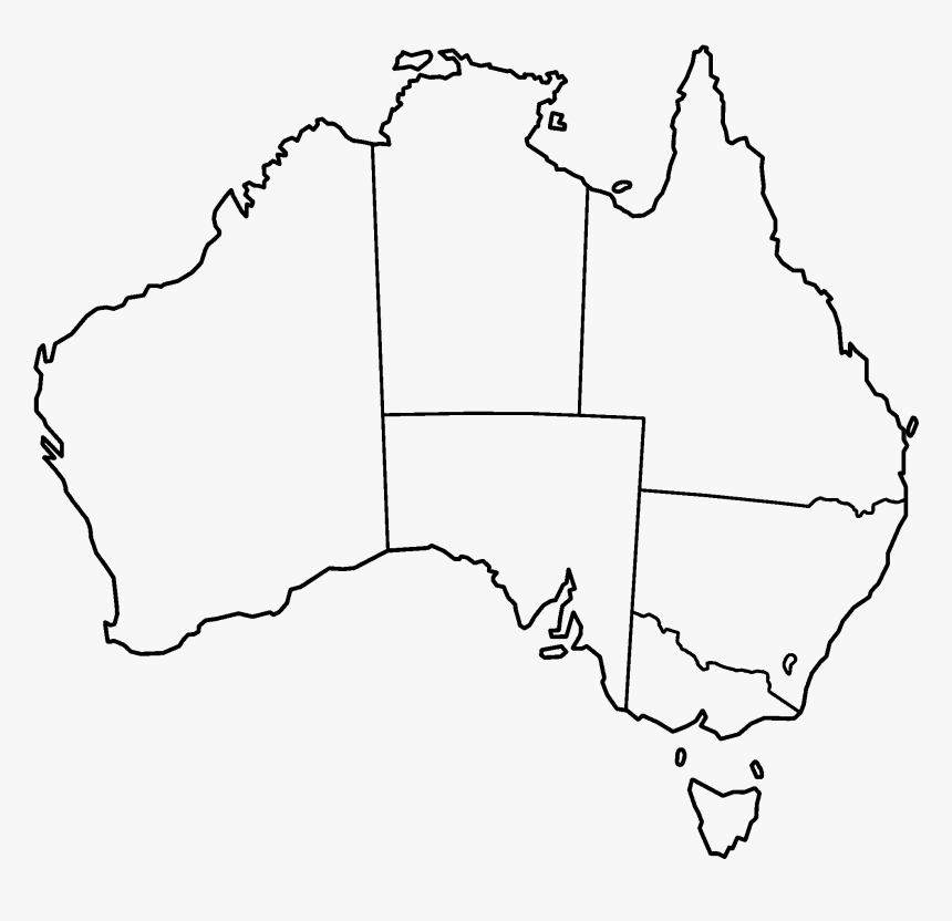 Australia States Blank - Does The Southern Hairy Nosed Wombat Live, HD Png Download