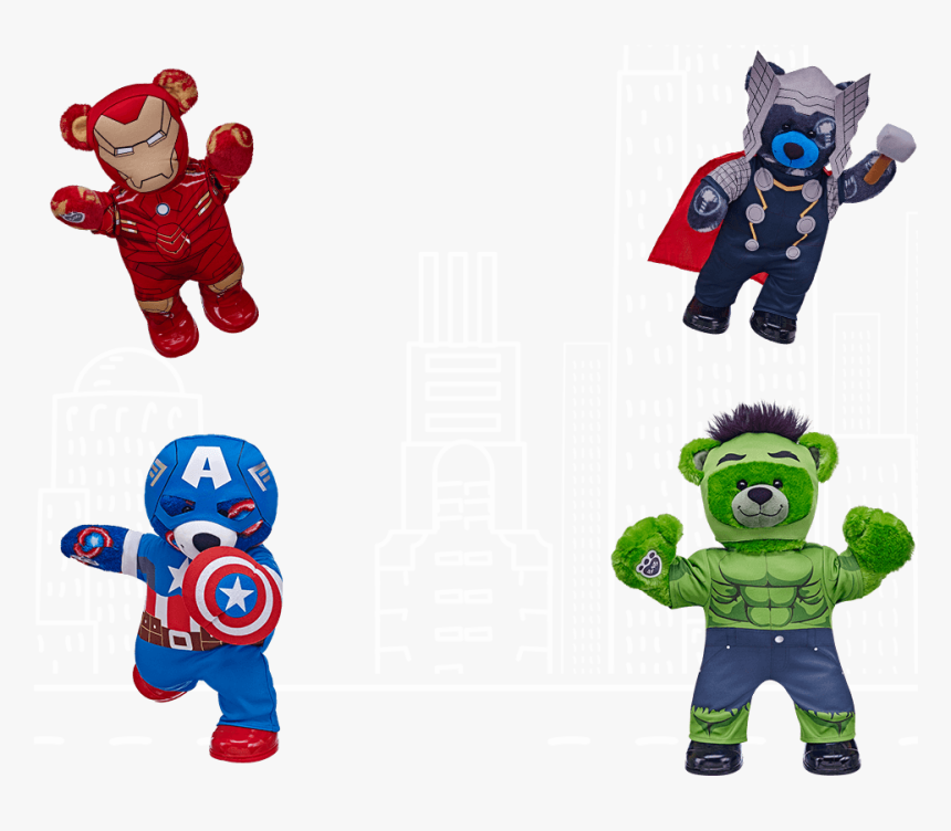Build A Super Hero Bear - Cartoon, HD Png Download