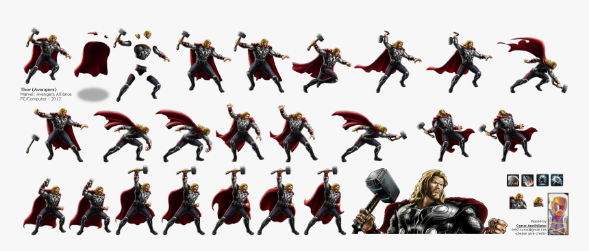 Transparent Thor Png - God Of War Sprite, Png Download