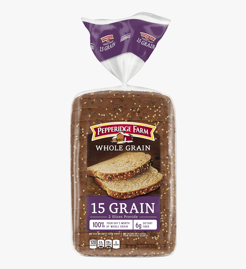 Pepperidge Farm Whole Wheat Bread , Png Download - Whole Wheat Bread Pepperidge Farm, Transparent Png