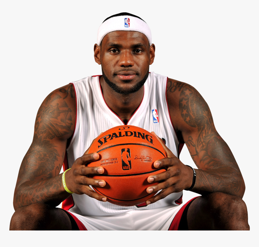 Lebron James With A Basketball, HD Png Download