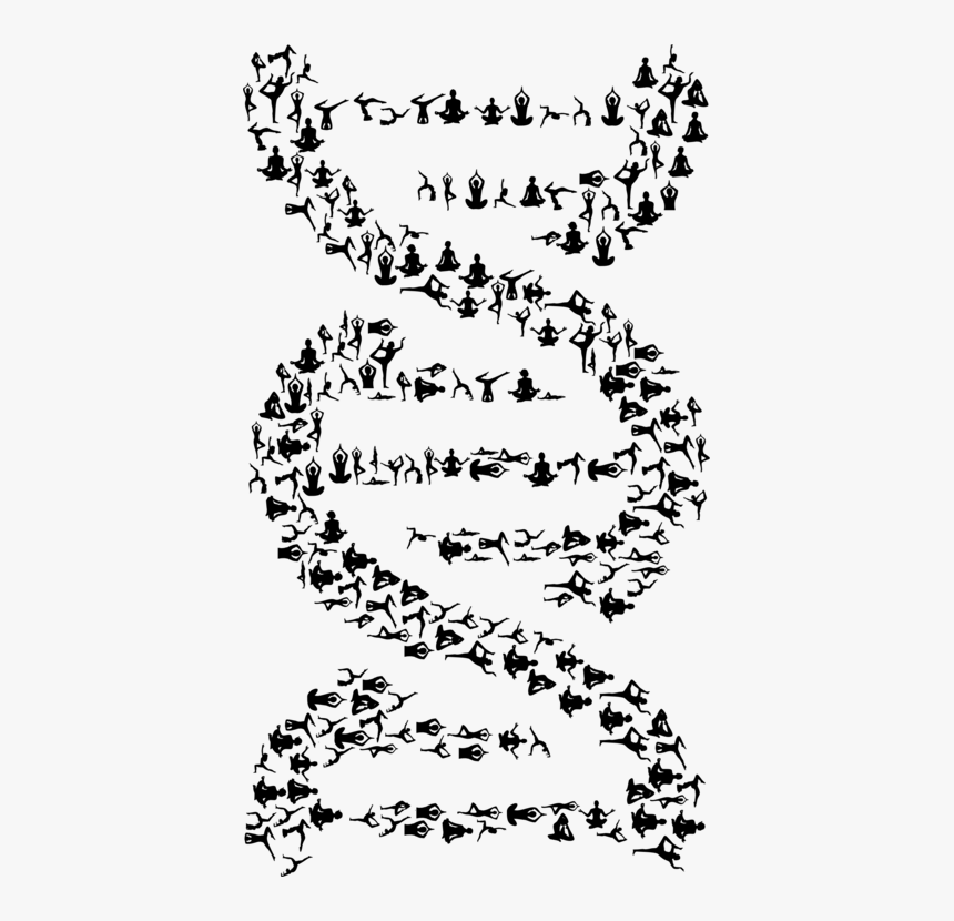 Art,symmetry,monochrome Photography - Double Helix Dna Black And White, HD Png Download