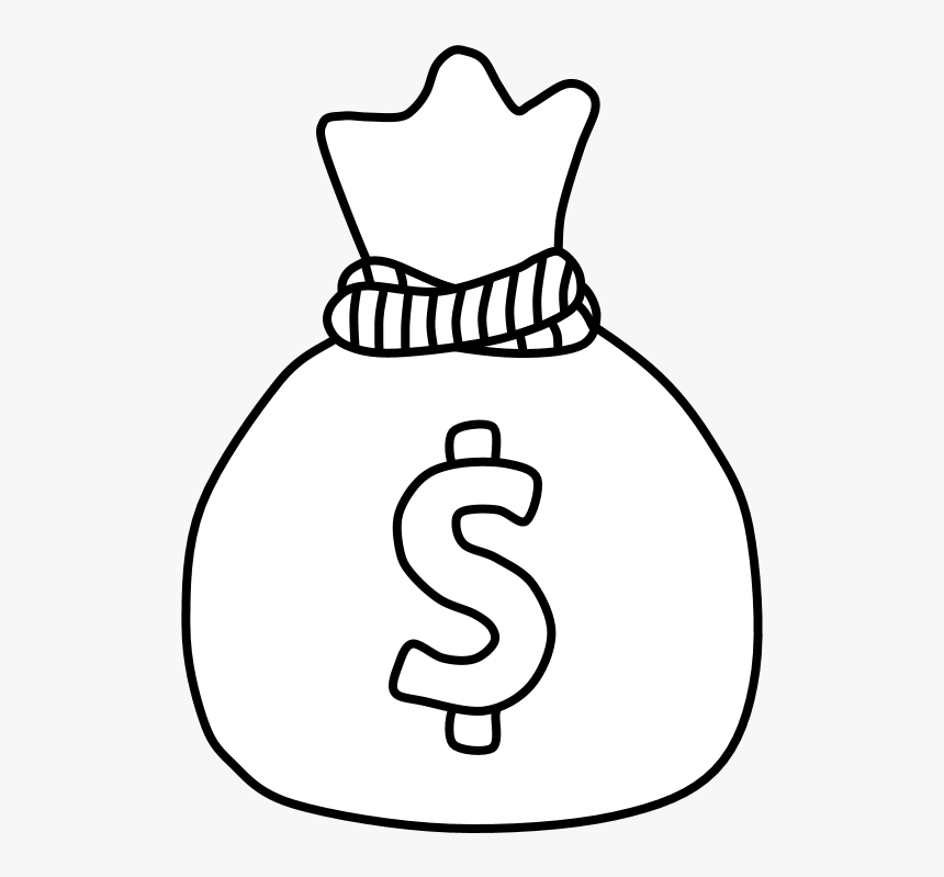 Money Bag, Black And White - Ybc Young Bag Chasers, HD Png Download