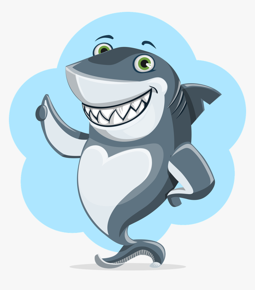 Cartoon Shark Thumbs Up, HD Png Download