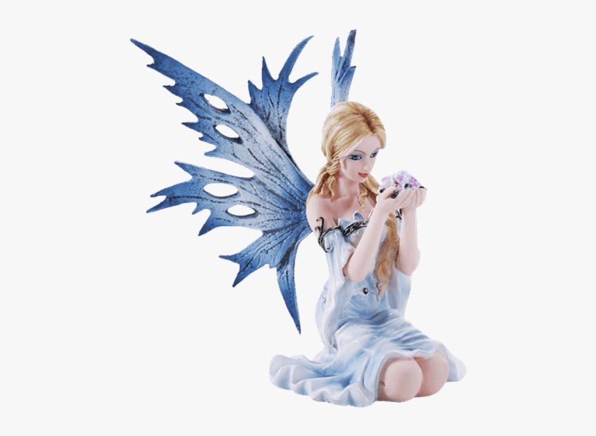 Large Blue Sitting Fairy, HD Png Download