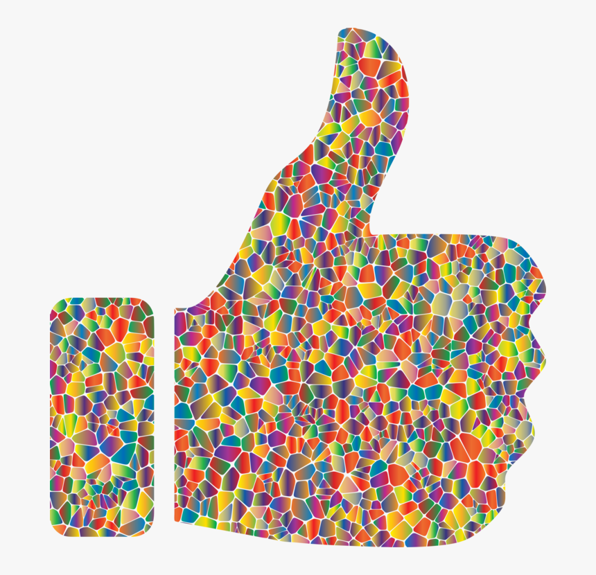 Area,thumb Signal,emoji - Emoji Thumbs Up Colorful, HD Png Download
