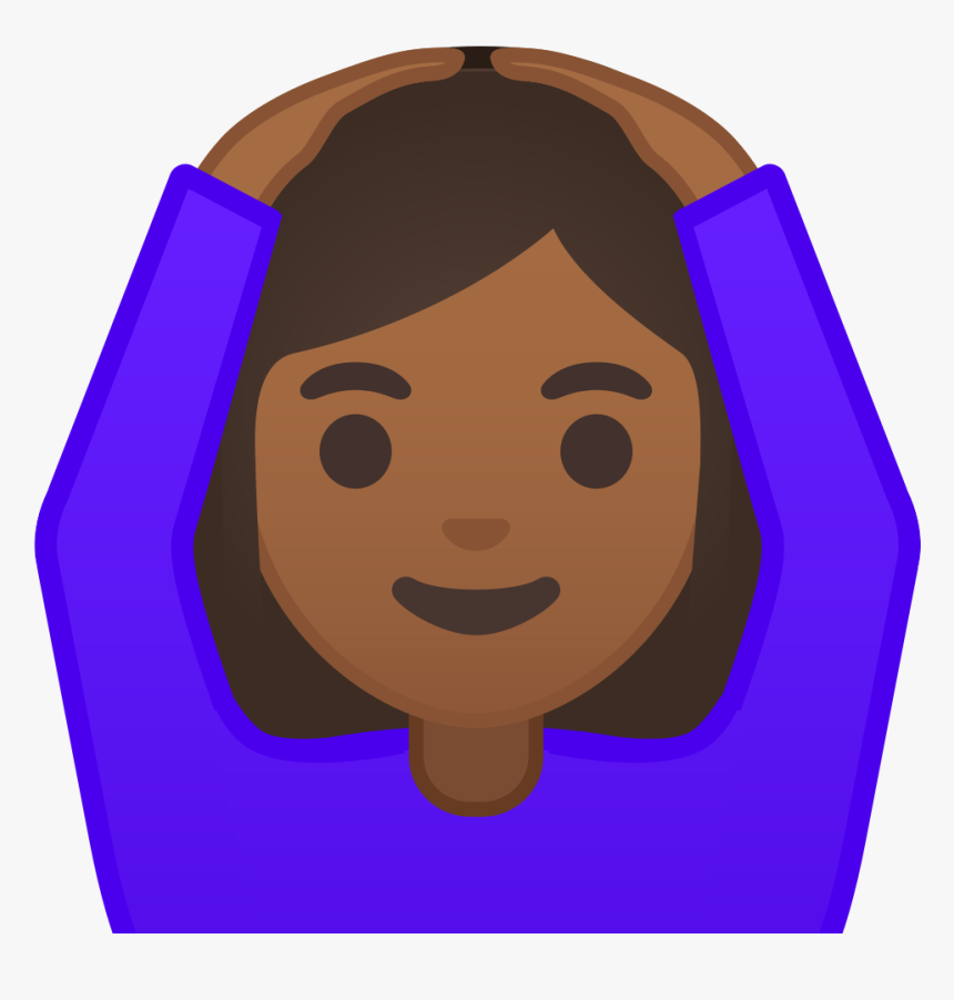 Woman Gesturing Ok Medium Dark Skin Tone Icon - Emoji Mulher, HD Png Download