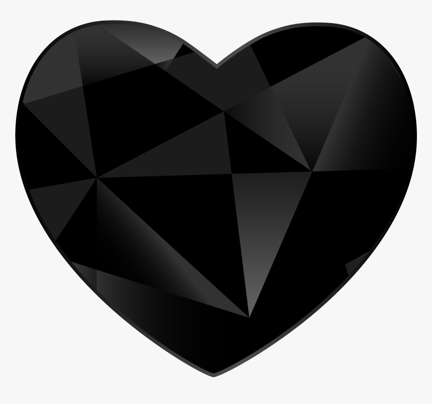 Black Gem Heart Png Clipart Black Heart Png - Black Gem Png, Transparent Png