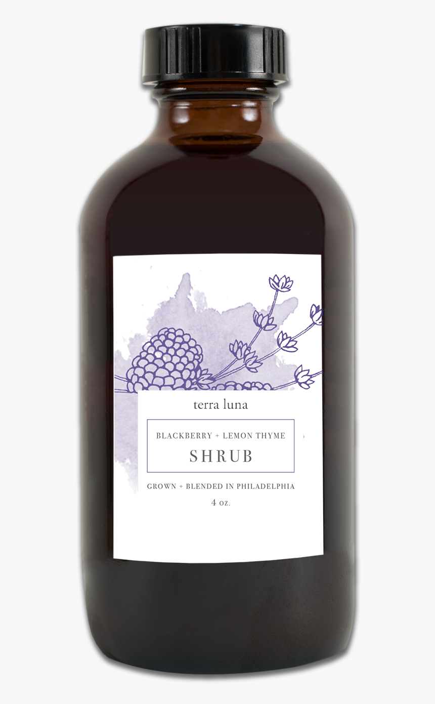 Terra Shrub Blackberry - Glass Bottle, HD Png Download
