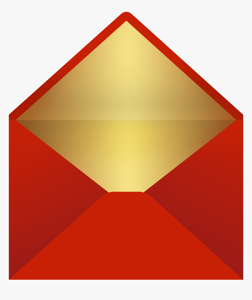 Envelope Red Gold Clip Art Image Gallery Transparent, HD Png Download