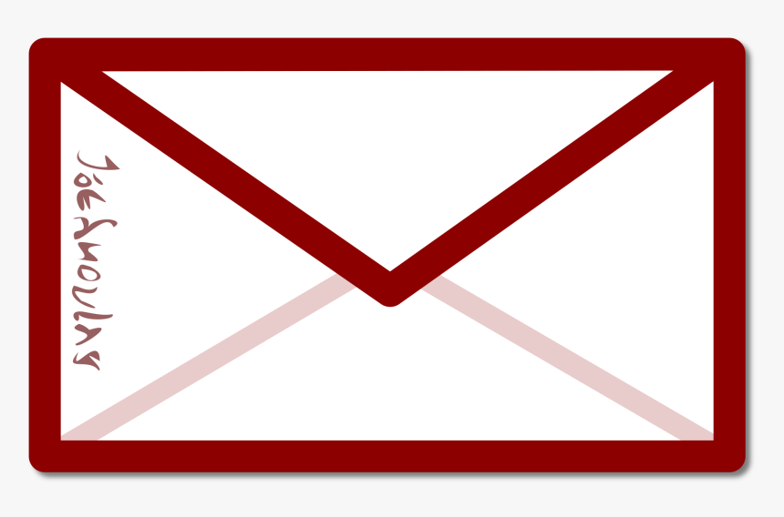 Envelope With Some Alien Writing Clip Arts - Email Icon Png White Color, Transparent Png