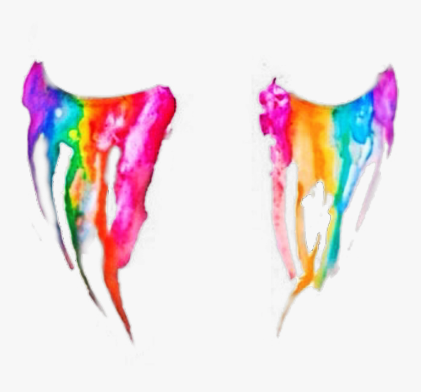 Rainbow Tears Smudge Mascara Svg Black And White Stock - Rainbow Tears Png, Transparent Png