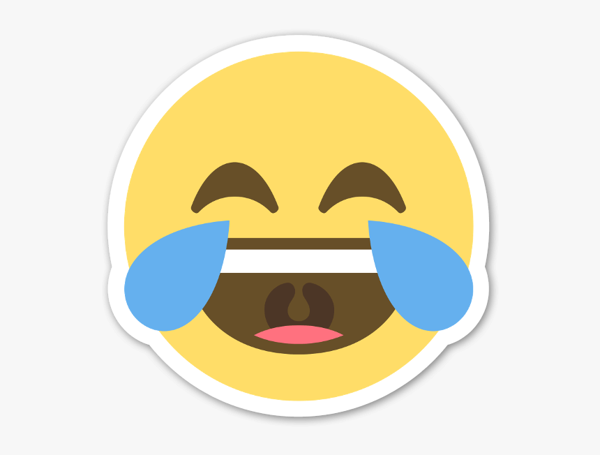 Tears Of Joy Smiley Sticker - Emoji De Me Divierte, HD Png Download