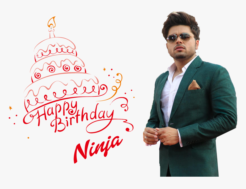 Ninja Png Transparent Image - Happy Birthday Navya Cake, Png Download