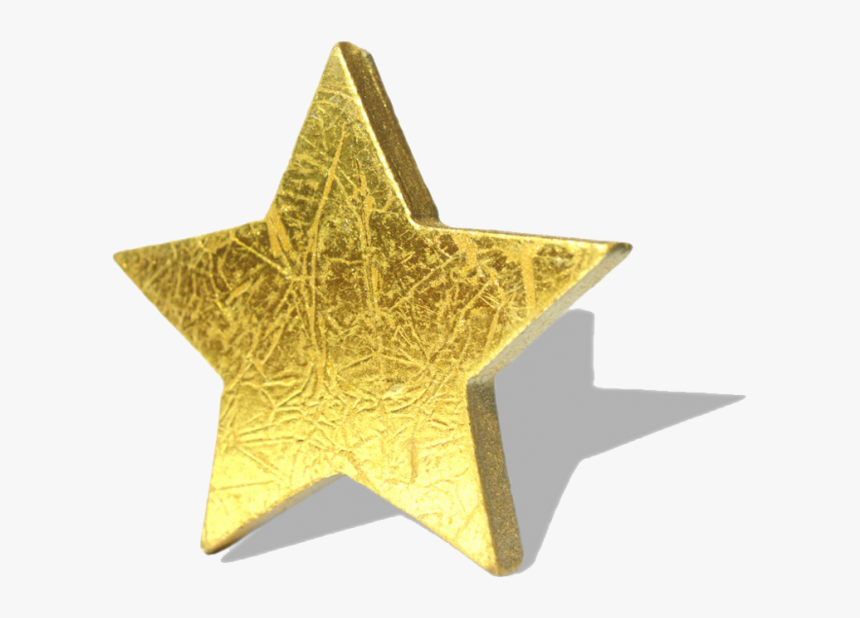 3d Gold Star Png Hd - Gold Star Transparent Background, Png Download