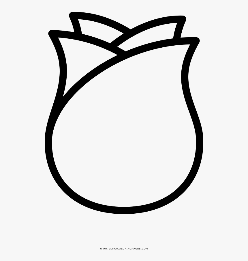 Rose Bud Coloring Page - Capullo Png, Transparent Png