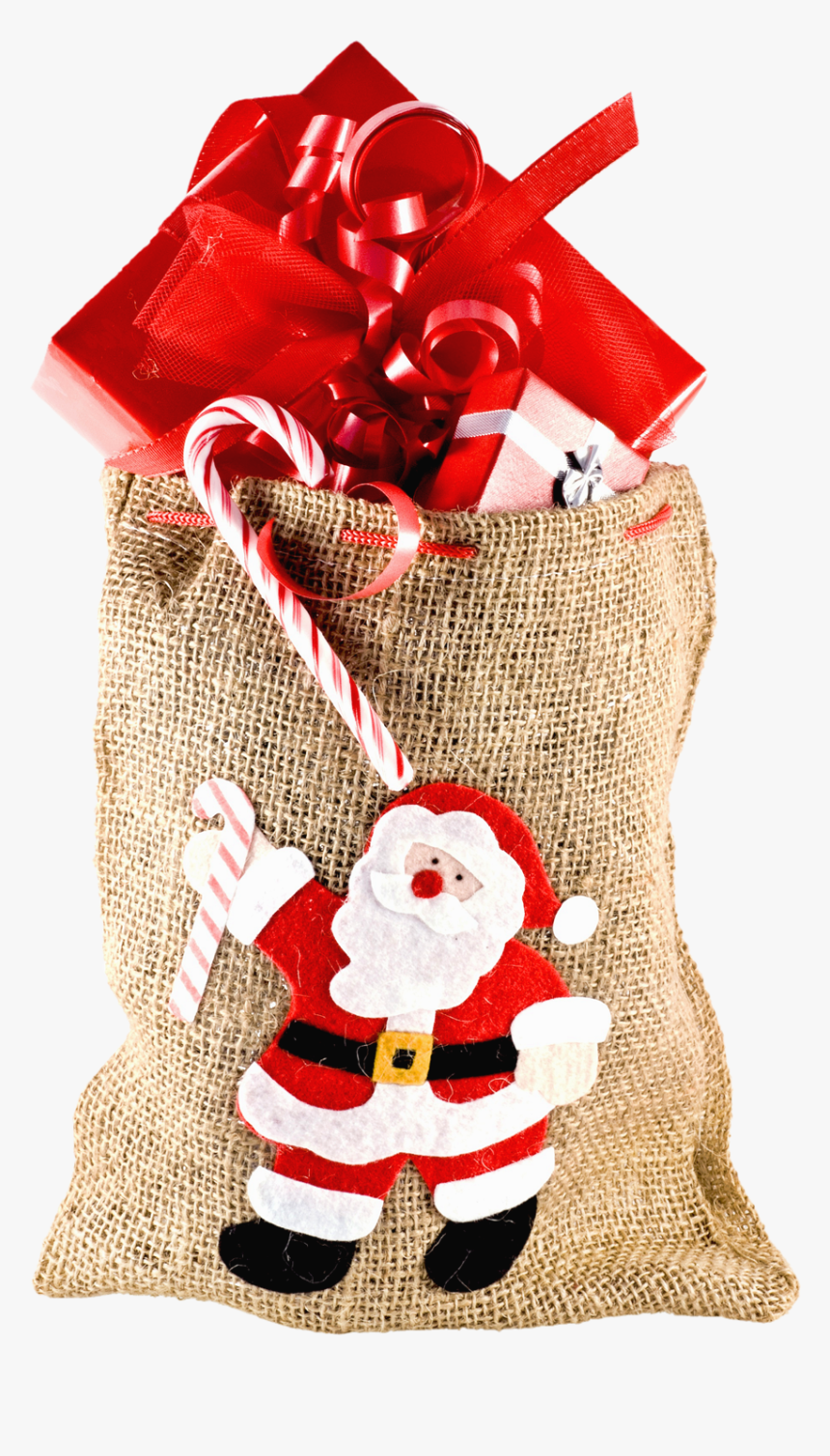 Christmas Sack Gift Png Transparent Image - Free Transparent Christmas Present, Png Download