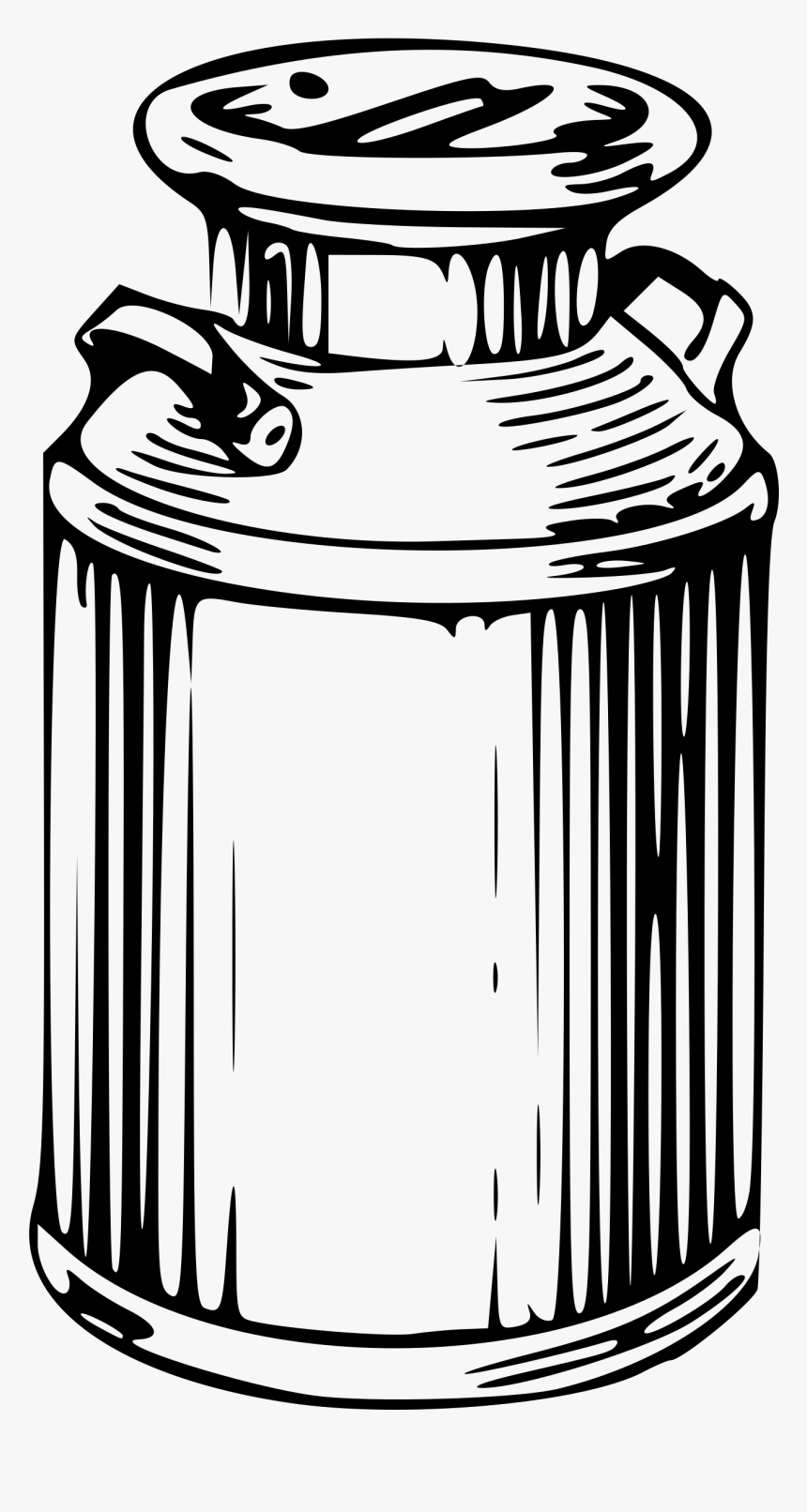 Milk Can Clip Arts - Milk Can Black And White, HD Png Download