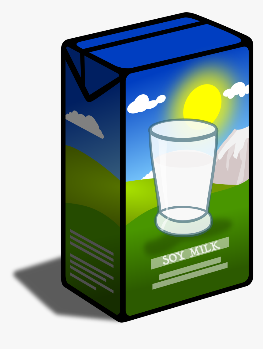 Soy Milk Carton Clip Arts - Carton Of Milk Clipart, HD Png Download