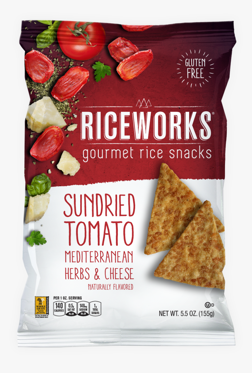 5oz Riceworks Sundried Tomato Mediterranean Herbs & - Rice Chips Sweet Chili, HD Png Download