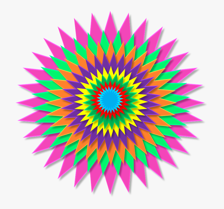 Starburst, Sunburst, Abstract, Radiate, Rainbow, Colors - Buy 10 Get 1 Free, HD Png Download