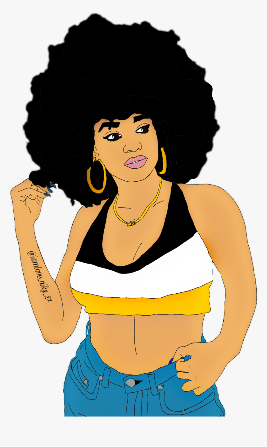 #afrohair #afro #negra #cartoon #edition504 #morena - Morena Con Afro Png, Transparent Png
