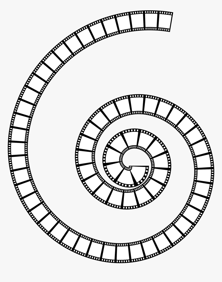 Film Strip Spiral Clip Arts - Vector Circle Frame Png, Transparent Png