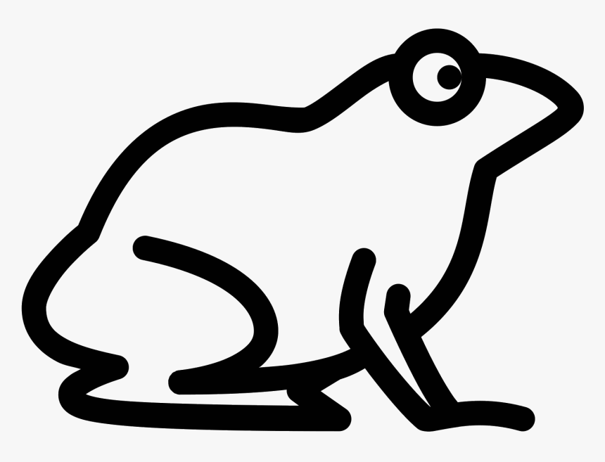 Jumping Frog Png Black And White - Icone Sapo Png, Transparent Png