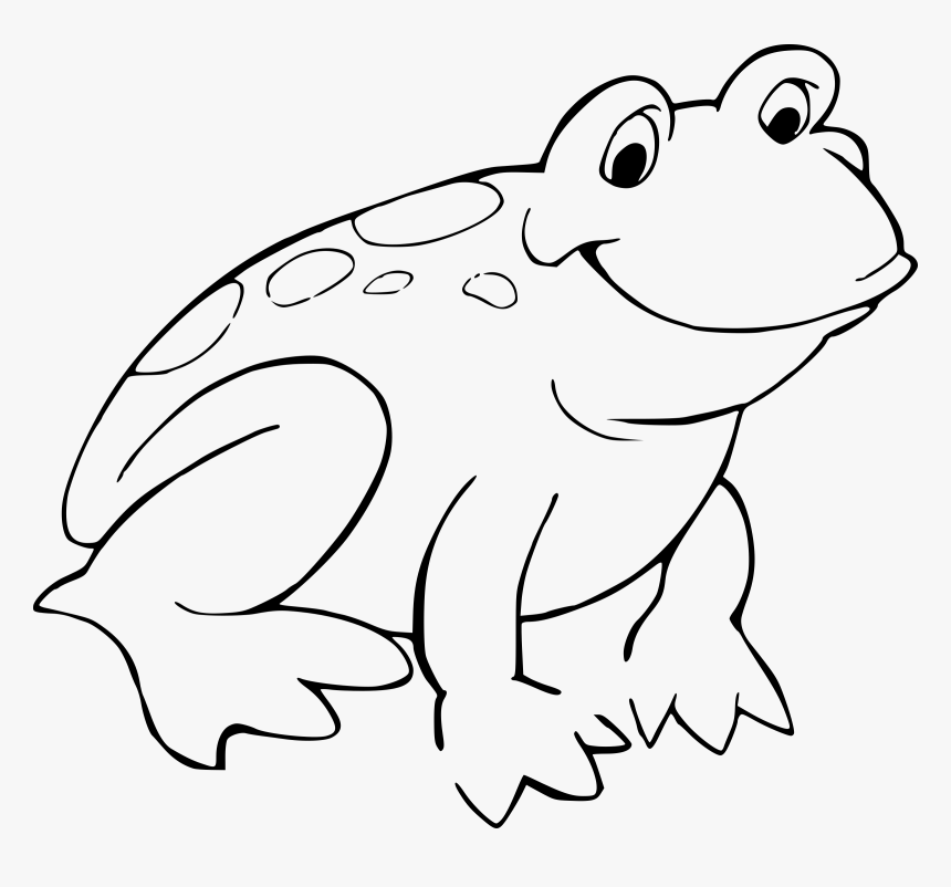 Cute Hopping Frog Images Image Png Clipart - Frog Clipart Black And White, Transparent Png