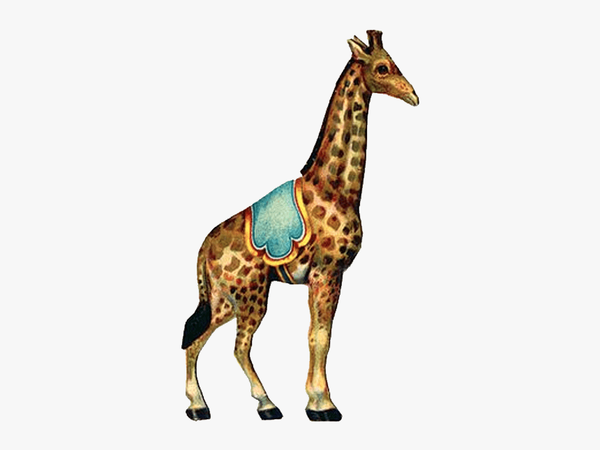 Circus Vintage Giraffe - Vintage Circus Circus Animals, HD Png Download
