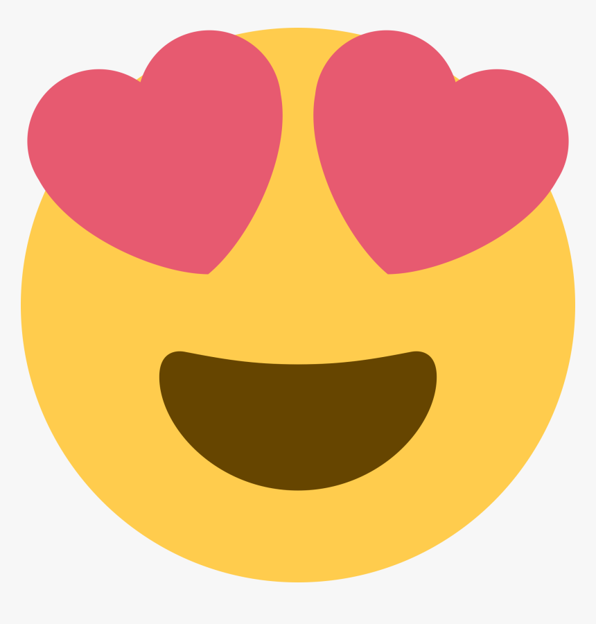 Heart Emoji Face Blue Heart Eyes Emoji, HD Png Download , Transparent