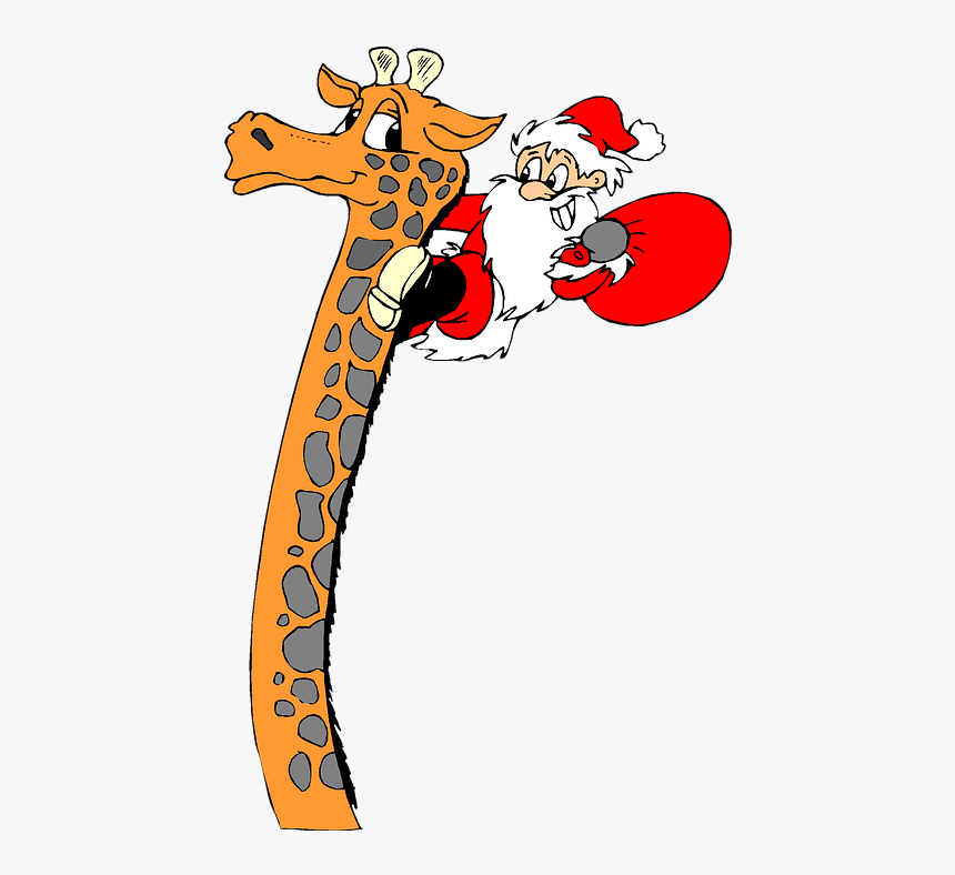 Holiday Christmas Clip Art Giraffe Funny Ts Transparent - Christmas Day, HD Png Download