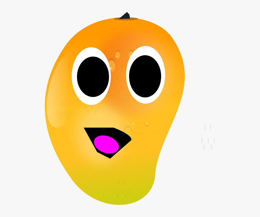 Mango With Face Clipart, HD Png Download