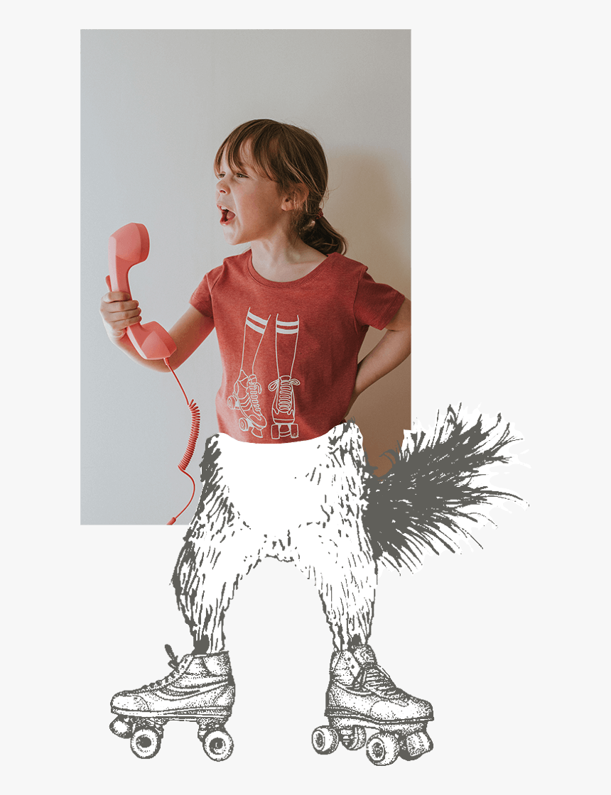 Girl Phone Squirrel 02 - Girl, HD Png Download