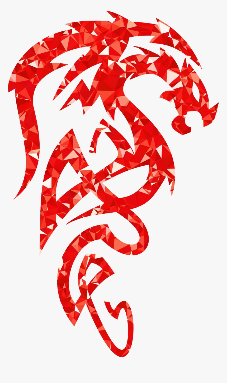 Ruby Tribal Drake Clip Arts - Dragon Black And White Png, Transparent Png