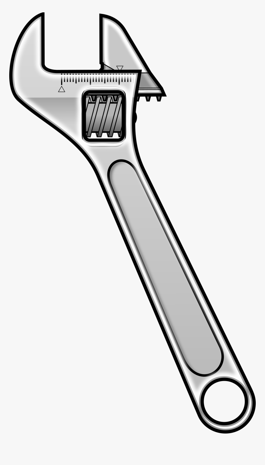 Wrench, Spanner Png Image, Free - Adjustable Wrench Clipart, Transparent Png