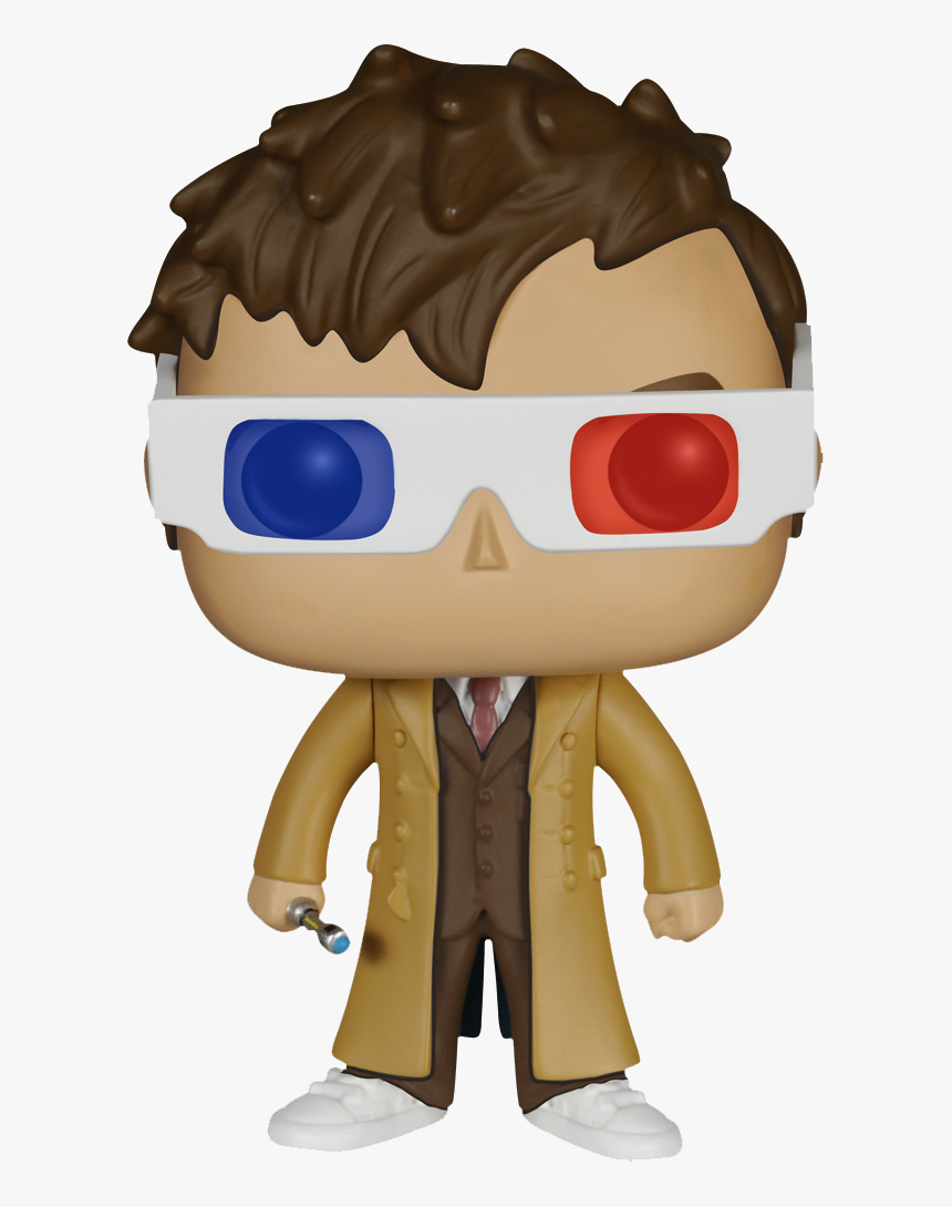 10th Doctor Png - 3d Glasses Funko Pop, Transparent Png
