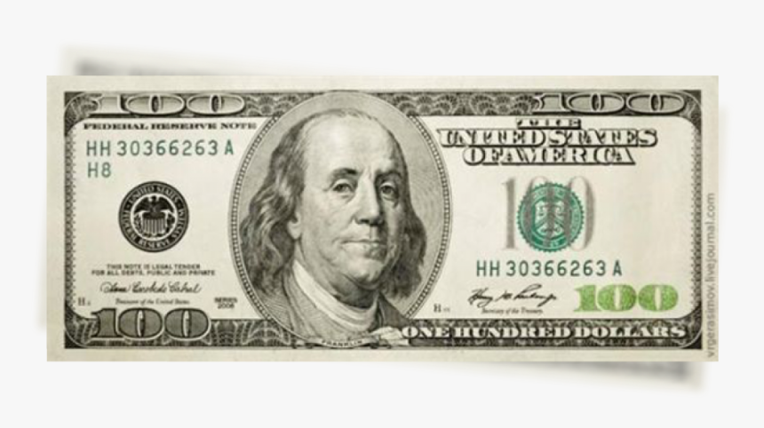 100 Dollar Png - Transparent Background 100 Dollar Bill Png, Png