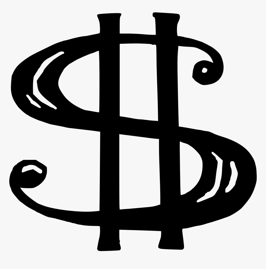 Money Sign - - Money Sign Black And White, HD Png Download