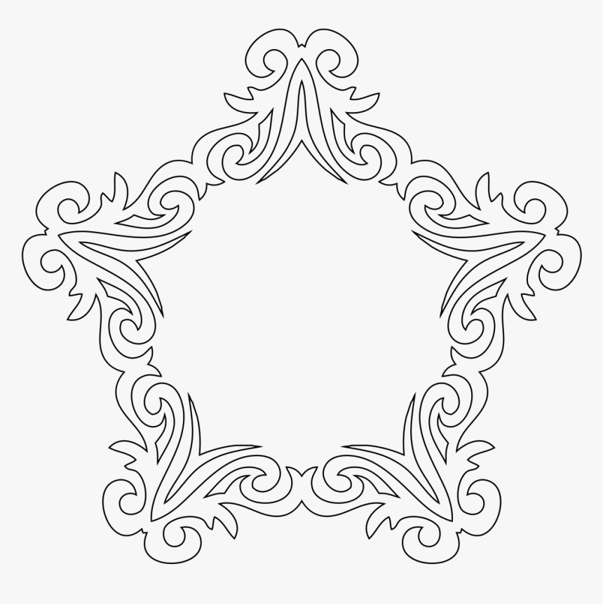 Decorative Line Art Frame - Art, HD Png Download