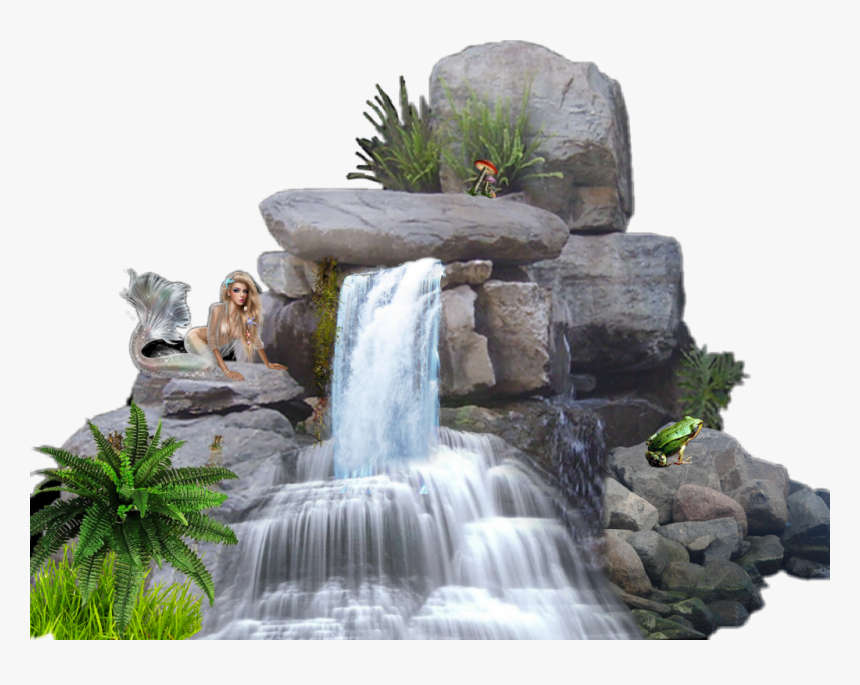 #waterfall #tropical #merimaid #rocks #plants #island - Robert H. Treman State Park, HD Png Download