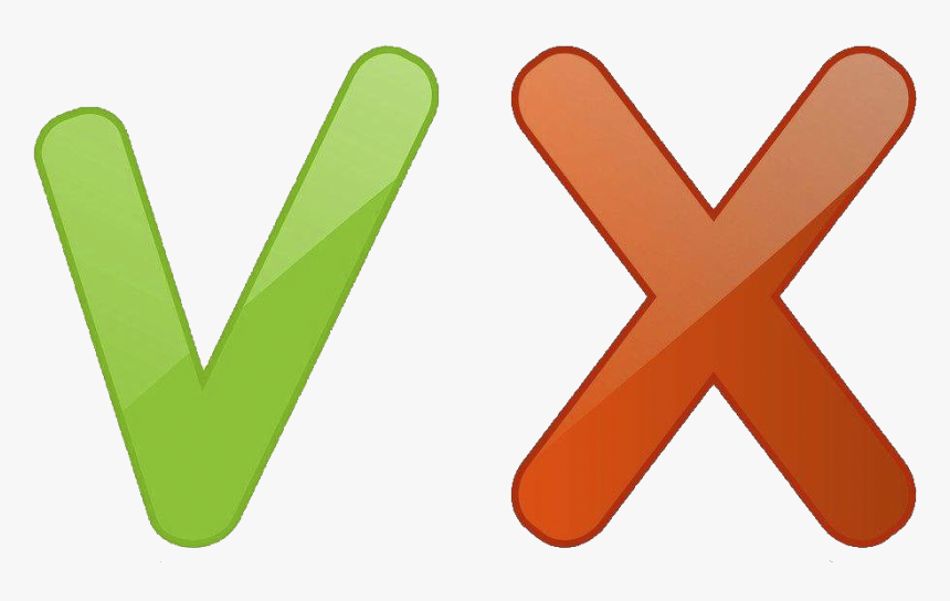 Green Check Red X Png, Transparent Png
