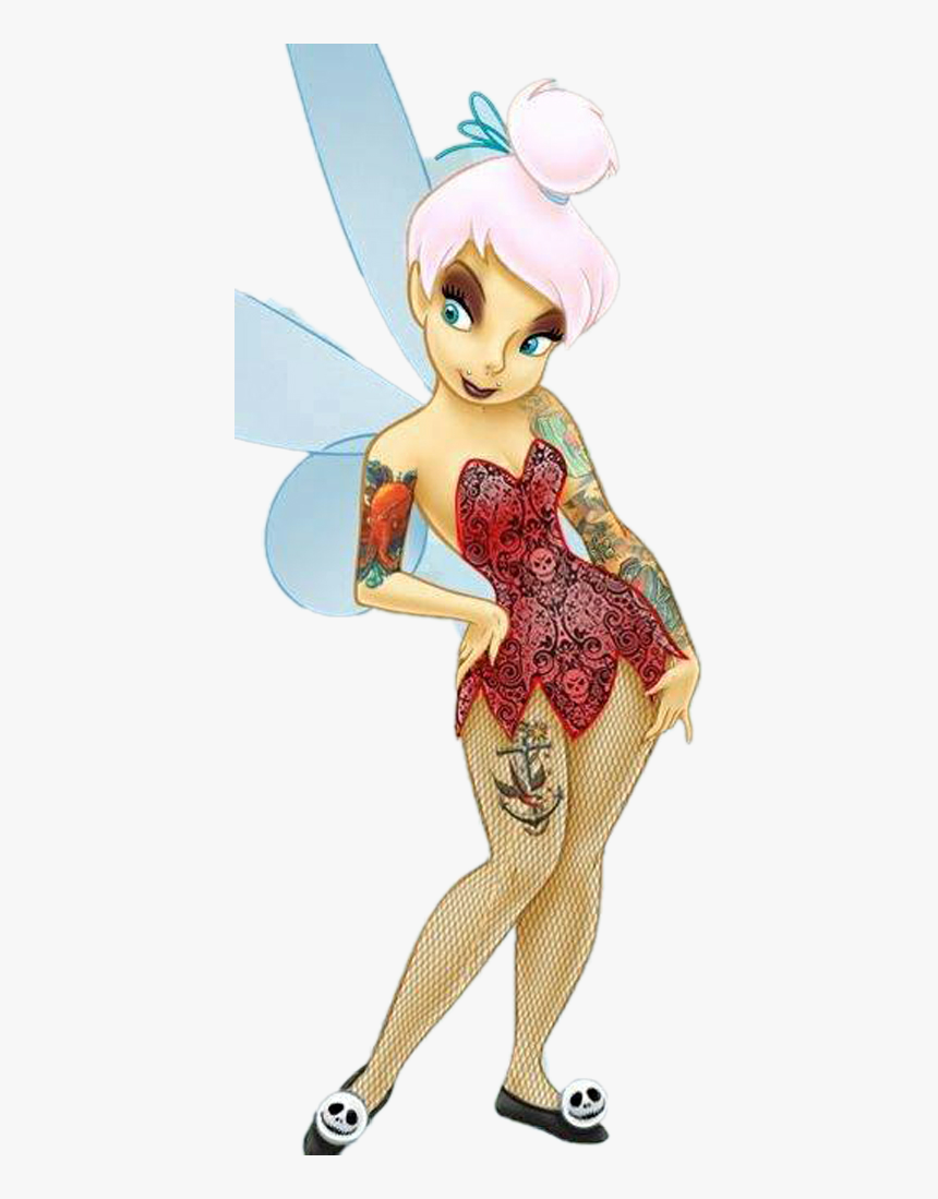 Transparent Tinkerbell Silhouette Png - Princesas De Disney Tatuada, Png Download