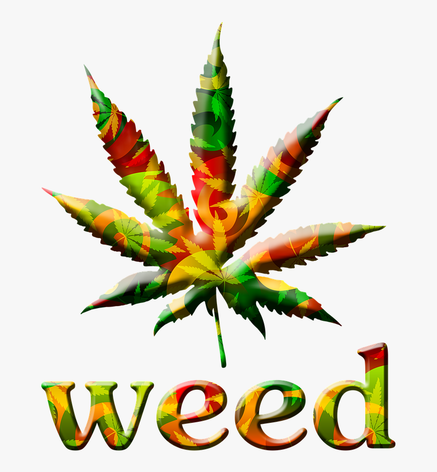 Black Marijuana Leaf Transparent, HD Png Download