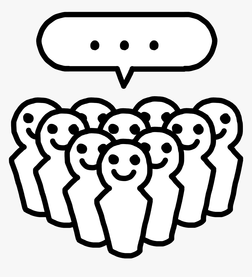Crowd Talking - Crowd Drawing Png, Transparent Png